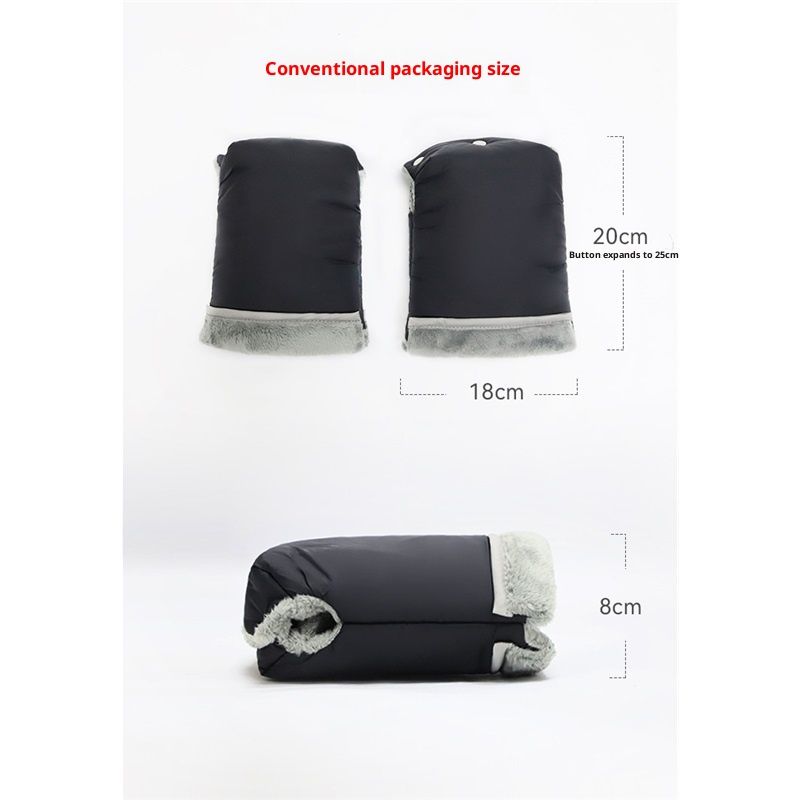 Enfant Stroller Warmmuffs Gloves - Anti-Freeze Stroller Mittens for Handlebars, Water Repellent Hand Warmer Muff for Cold Weather, Plush Lined Stroller Warmmuffs