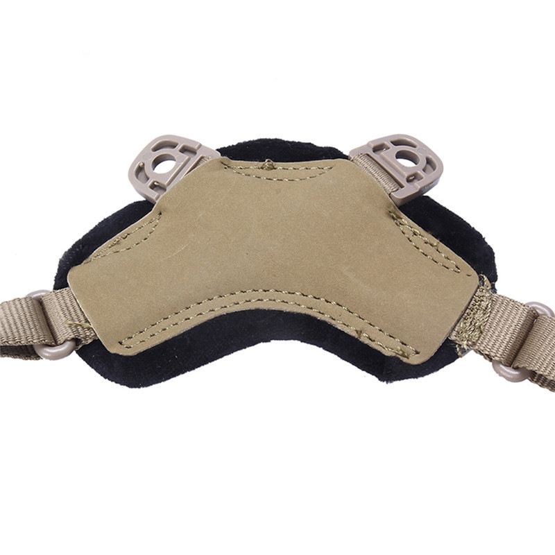 Helmet Chin Strap 4 Points for Tactical Fast Bump Helmets Helmet Scrim, Suspension System with Bolts and Screws Tan