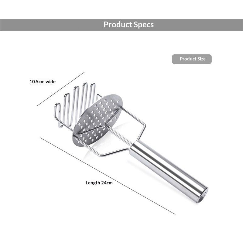 Stainless Steel Potato Masher Double Layer Potato Ricer Kitchen Potato Presser Hand Mashed Potato Maker