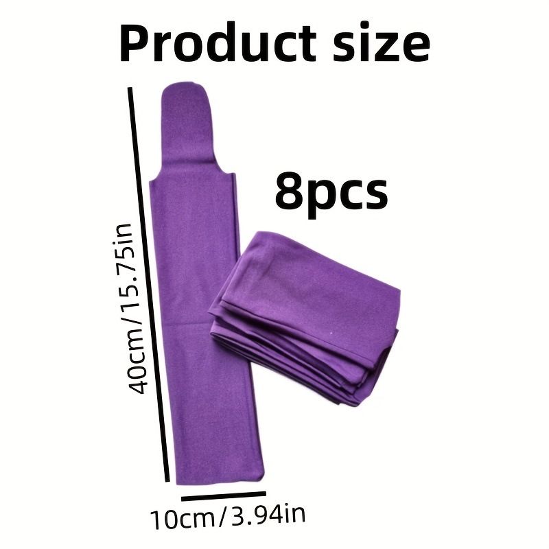 Protect Horse's Mane from Wind, Sun & Mud - Prevents Tangles, Rubbing Out and Breakage - Made with Nylon - Easy to Use and Washable - Set of 8 Purple;