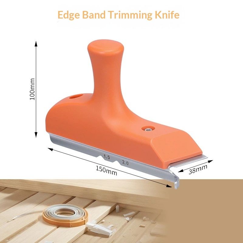 Imbot Edge Banding Trimmer With Stainless Steel Blade,Woodworking Trimmer For Deburring, Edge Planing,Correcting Wood Edges, Woodworking, Veneer(Edge trimming knife+bag)