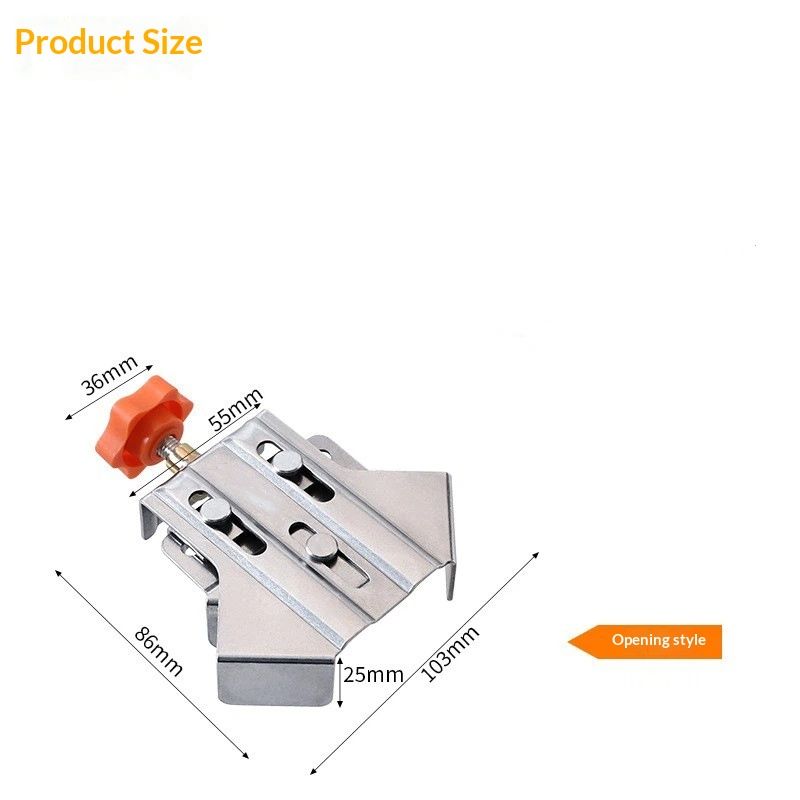 2pcs Stainless Steel Right Corner Clamp,90 Degree Right Angle Clamp for Woodworking,Right Angle Clip Fixer,Single Handle Clamps for Woodworking,(open-ended)
