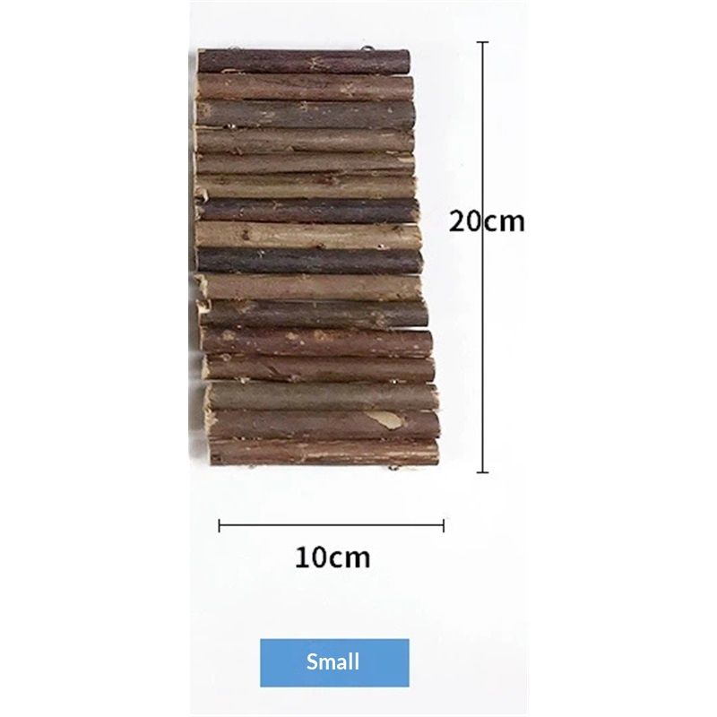 Guinea Pig Wooden Ladder Bridge Rabbits Hideout, House, Tunnel, Rodents Chew Toys for Bunny, Chinchillas, Hedgehogs, Ferrets,(20*10cm)