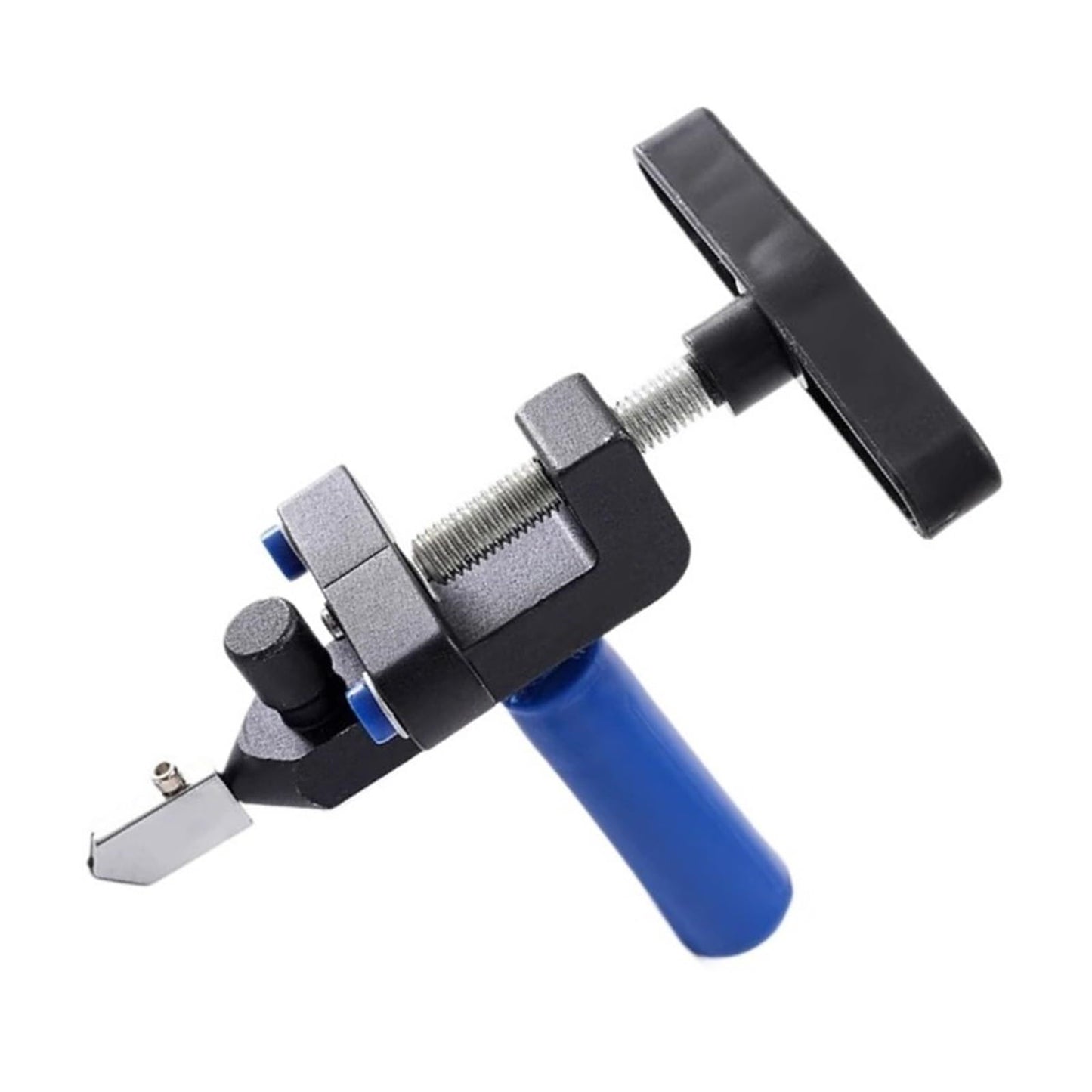Glass Cutter, 2 in 1 Glass Cutting Tool 3 Tungsten Steel Blades, 4 Tips, Screwdriver, Ceramic Tile, Glazed Tiles Blue