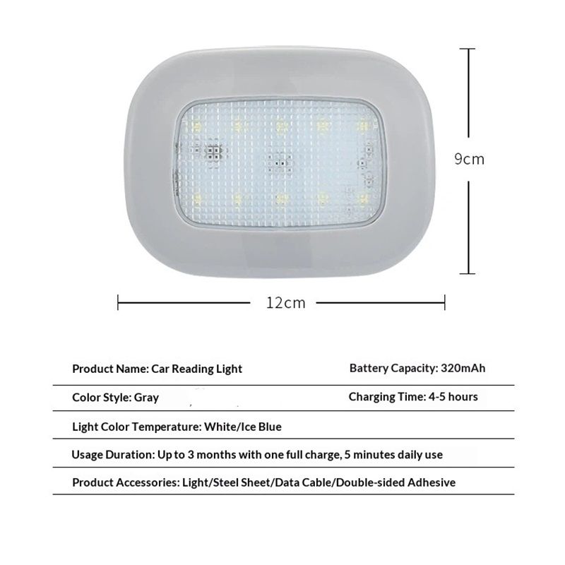 Car LED Lights Interior Battery Powered,USB Charging 10LED Small Wireless Dome Light Inside,RV Camper Shell Ceiling Roof Lights,Trunk Light
