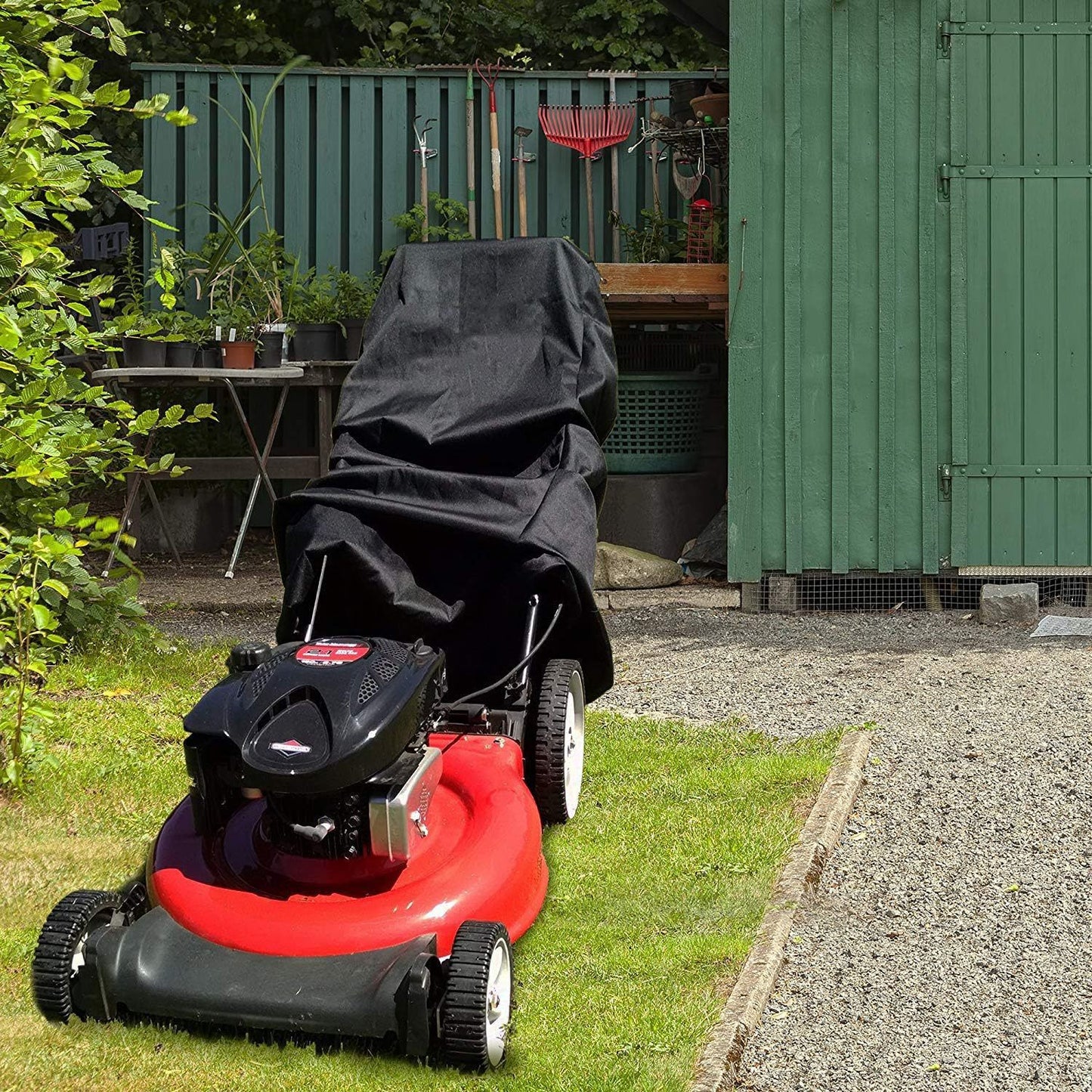 Lawn Mower Cover, Waterproof Outdoor, Weather Resistant, Rip-Proof, Anti-UV, Raing-proof, Sun Block, Heatresistant (Push)