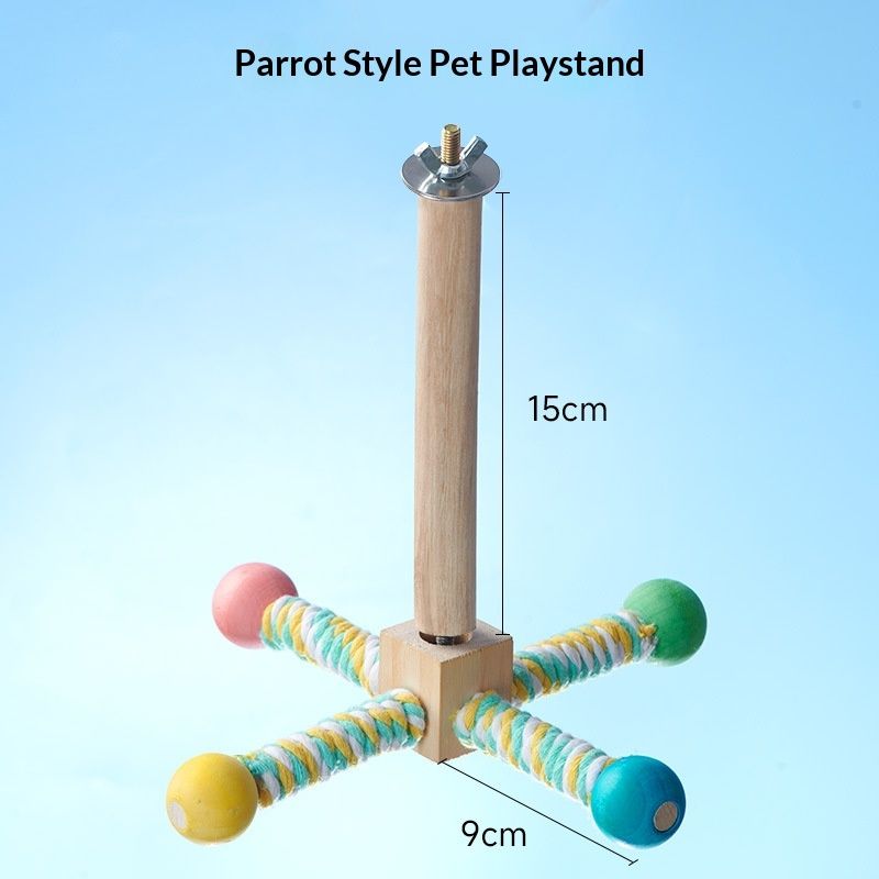 360 ° rotating station pole Interactive Spinning Toys, Enrichment Bird Cage Accessories Perch Toys for Medium-Sized Birds Cockatiel Ring-Necked (Monochrome version)