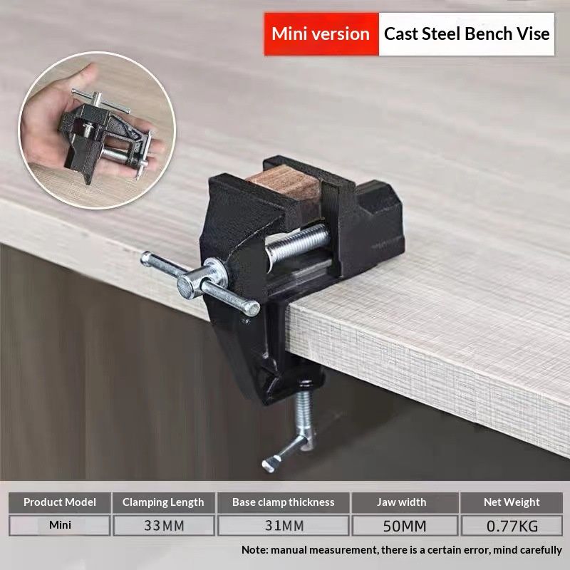 Mini Table Clamp, Small Bench Vice, New upgraded cast iron manufacturing Jewelers Hobby Clamps Craft Repair Tool Portable Work Bench Vise (mini)