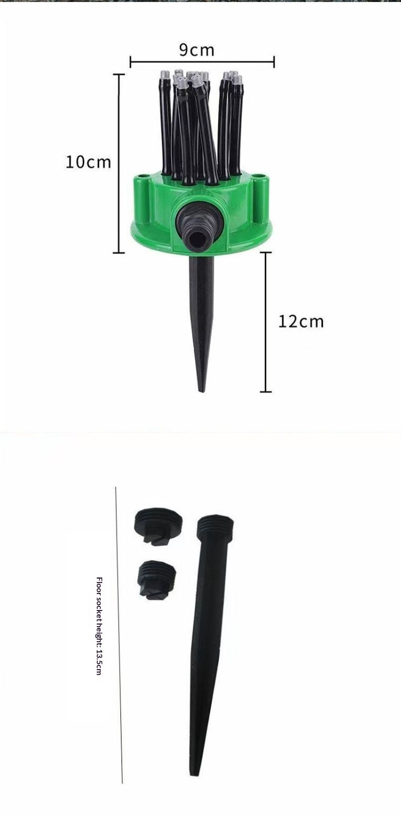 Flexible Lawn & Garden Sprinkler Garden Spray 360° Automatic Watering System, 12-Tube Sprayer for Watering, Hands-Free Lawn and Plant Watering