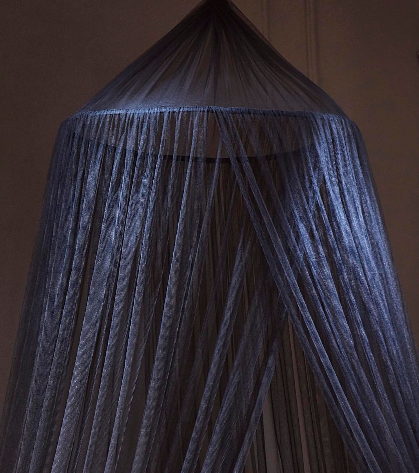 Black Canopy Bed Curtains - Netting Room Decor, Ceiling Tent, Canopy for Single, Twin, Full, Kids Bed Curtains, Fire Retardant Fabric (For beds below 1.5 meters)