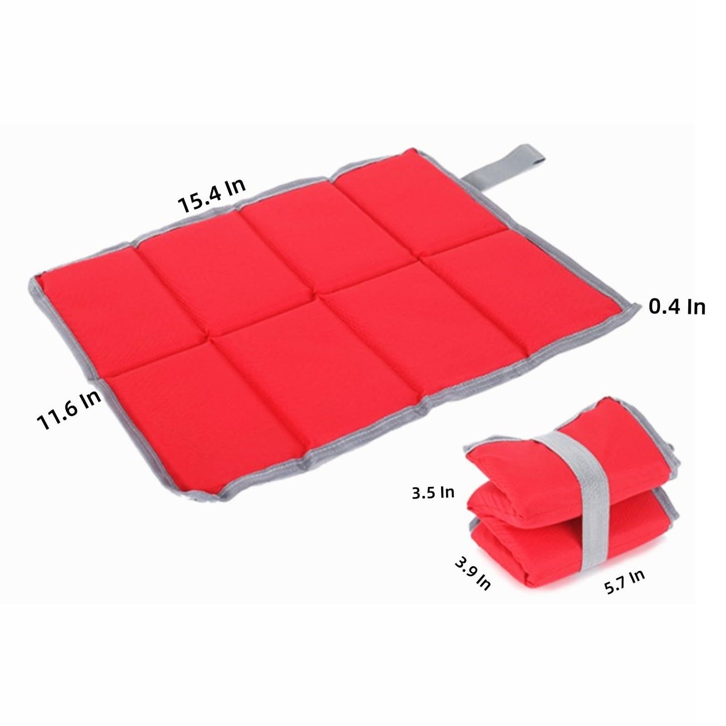 2Pcs Foldable Sitting Pad, Waterproof Oxford Cloth Foam Sitting Mat for Mountaineering Travel,Backpacking, Outdoor Picnic,Adults and Kids(red+blue)