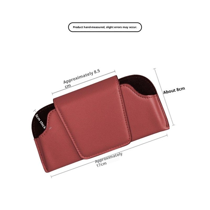 Magnetic car sun visor, sunglasses holder, car sun visor, sunglasses clip, General Motors interior accessories, storage box (red)