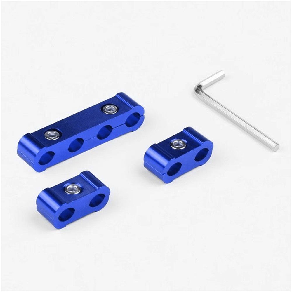 12pcs Blue Spark Plug Wire Separator Divider 8mm 9mm 10mm For Racing Car (blue)Fixed and Organized The Engine Wires-Blue Aluminium Alloy