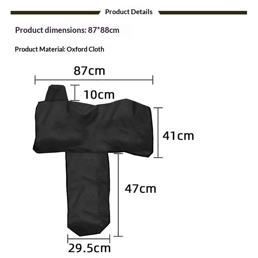 Waterproof Western Horse Saddle Cover with Elastic Straps to Securely Attach Each Corners and Fenders - Fits Most Full-Size Western Saddle