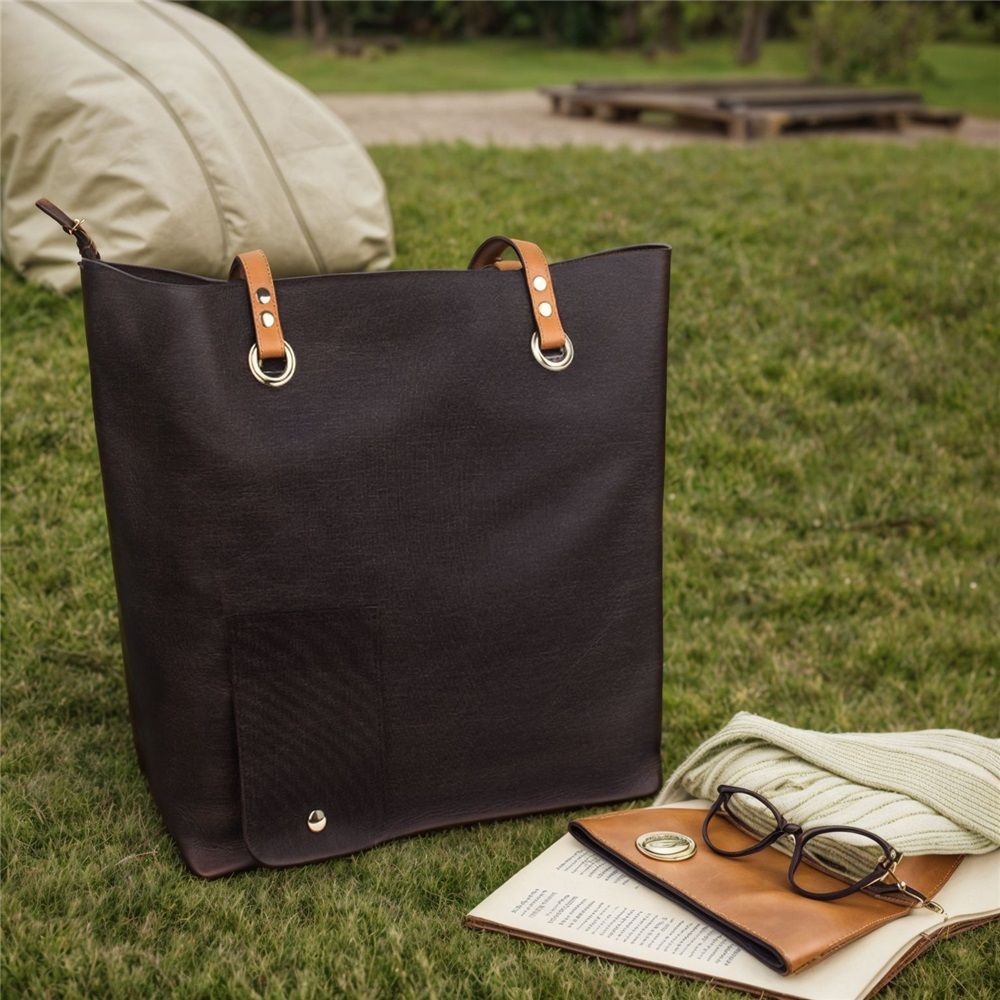 Portable Canvas Wine Tote with Drink Dispenser, Insulated Wine Bag, Black, One Size, Adult, Unisex(Comes with 3 inner compartments)