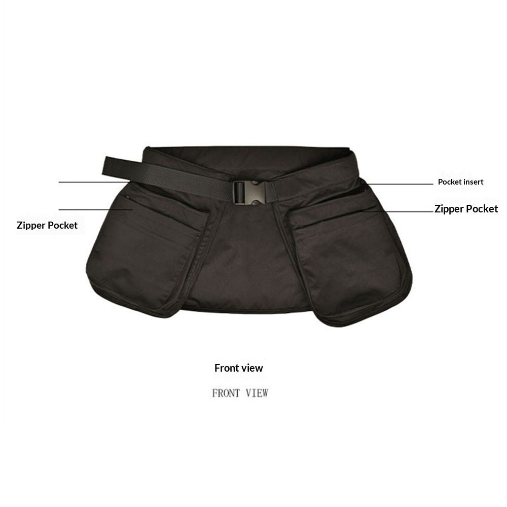 Detachable Pockets, Hand Free Waist Belt Clip, Dog Handler Training Tools Storage Waist Pockets for Men and Women, also Used to Gardening Work, Hairstylist (Black)