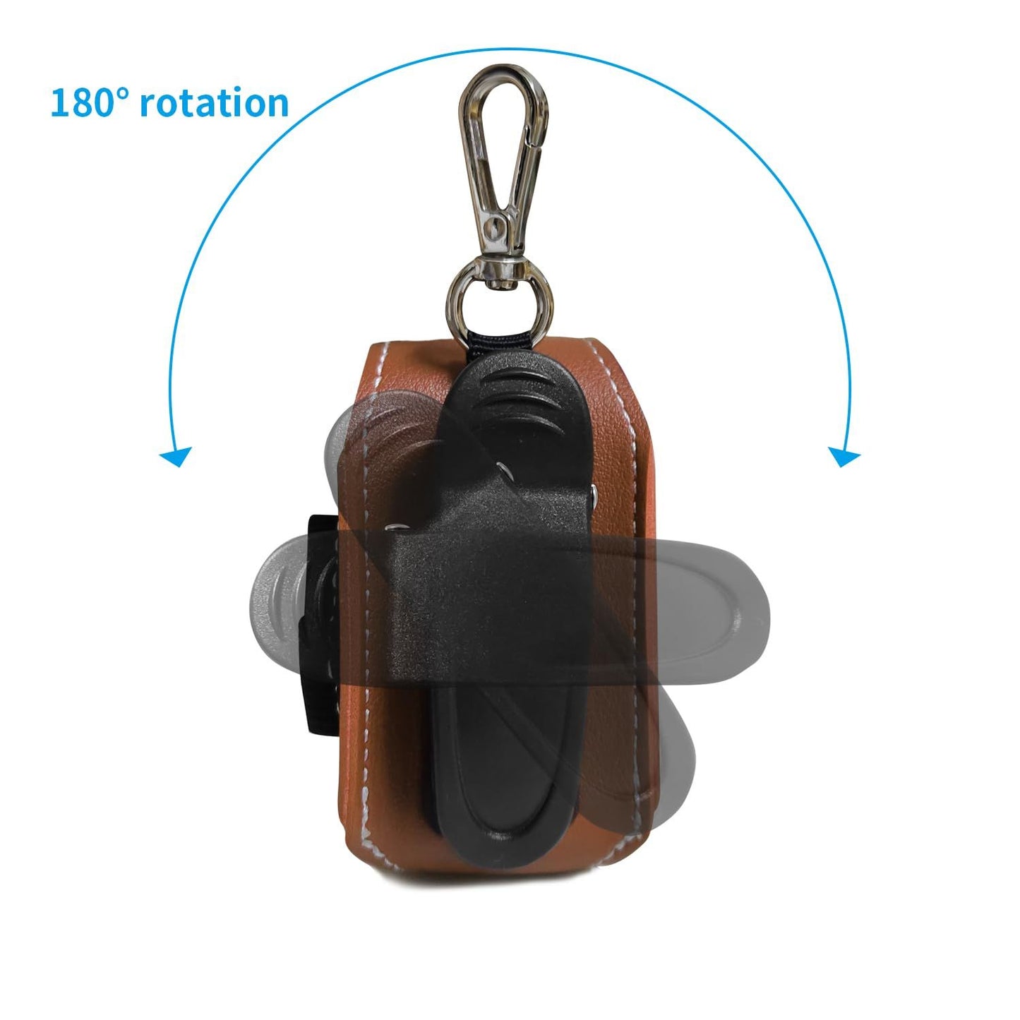 Golf waist leather storage bag, hanging waist golf bag, practical bag for golf sports accessories pu Storage Pocket brown