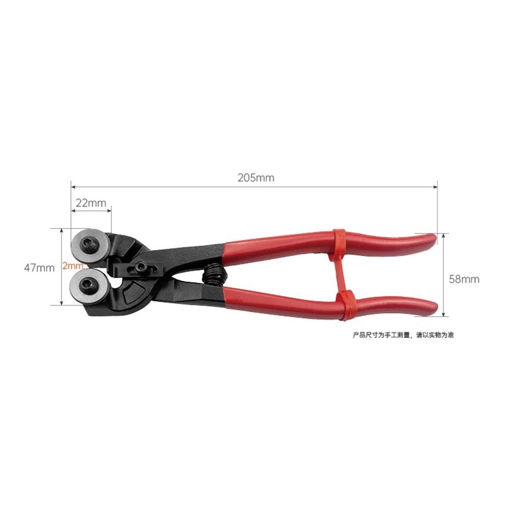 Glass Tile Nippers - Heavy Duty Wheeled Glass Mosaic Nipper & Ceramic Tile Nipper, Tile Cutter Pliers Soft-grip Handle - Shapping Plier, Nipper Cutting Tools (8 Inch )