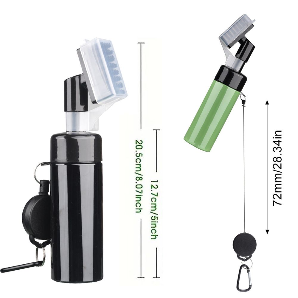 Golf Club Cleaner Brush, Golf Water Brush with Spray Bottle Holdsof Water, Golf Club Cleaning Kit - Essential Golf Accessories for Men, 2pcs black