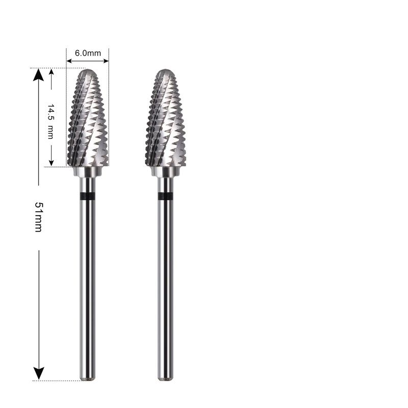 Die Grinder Bits Tungsten Double Cut Burr Bits for Die Grinder Kits Metal Grinding Drilling Polishing (2pcs XC Extra Coarse Grinding Degree)