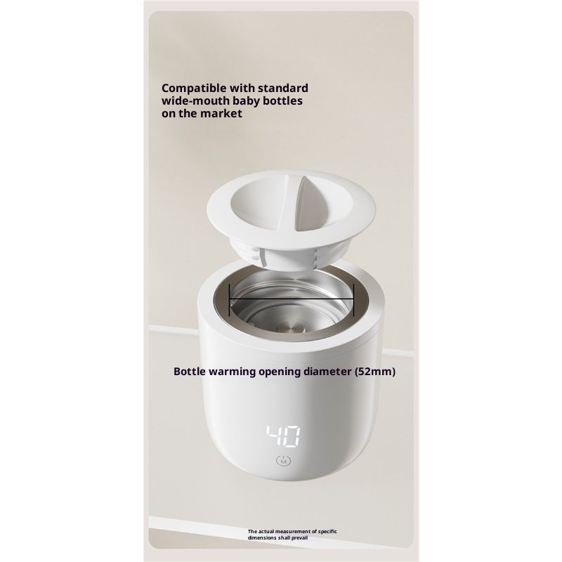 Baby Bottle Warmer Portable 3 Minutes Fast Milk Warmer for Travel with 4 Selectable Temperature & Burn Protection(white)