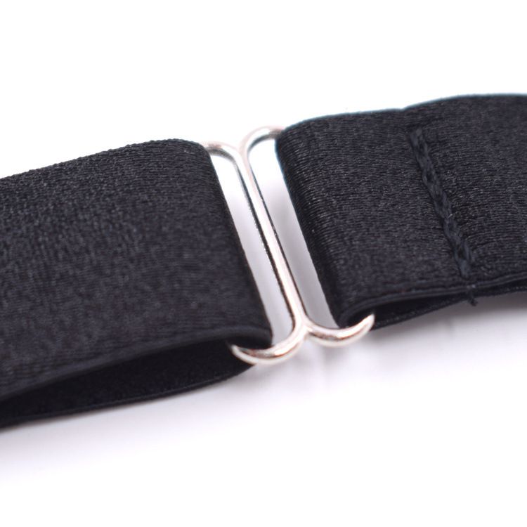 Mens Shirt Stays shirt garters for Men with Loops, 1 Pair, Elastic Black Shirt Garters, Keeps Shirts Tucked in All Day - Black