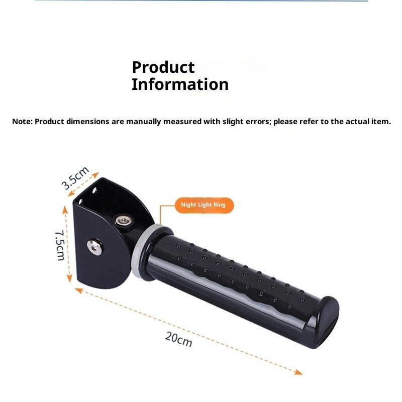 Doorway Flip Assist Handle, Folding Grab Bar Wall Handles for Seniorsfor The Elderly, Disabled, and People with Limited Mobility, Night time visible fluorescent ring