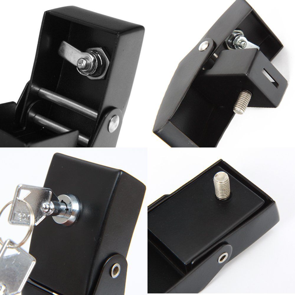 For Hood Latches Catch Kit with Lock for Jeep JK JKU JL JLU Gladiator JT 2007-2023 Present Chrome Exterior Accessories 2pcs
