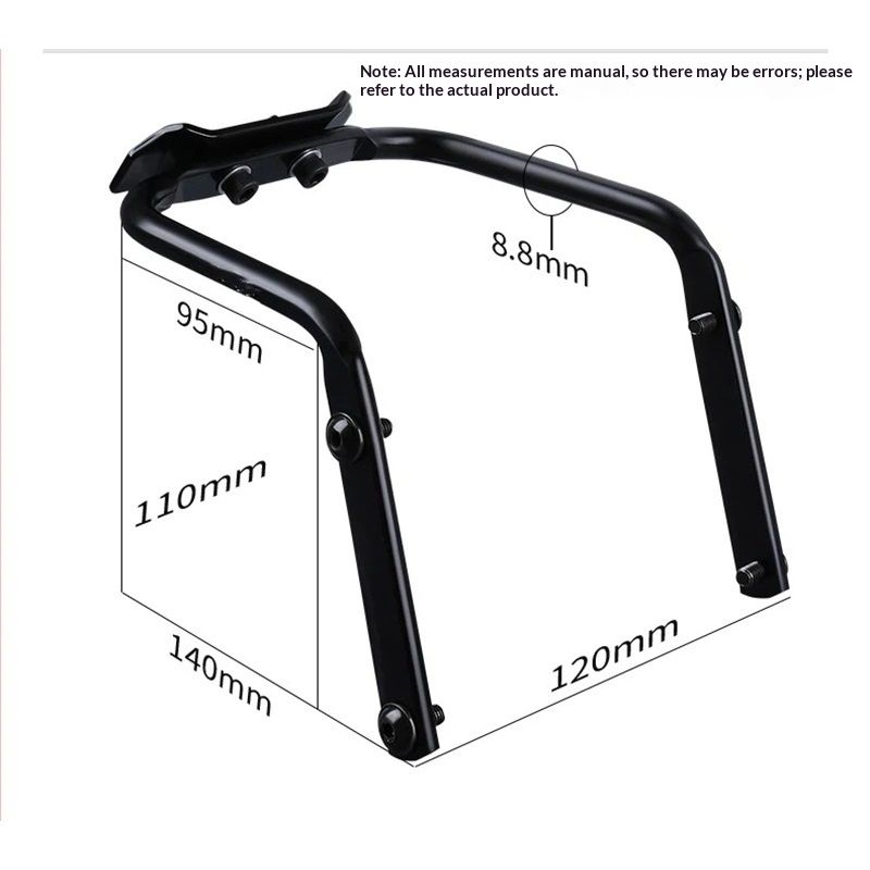 Bike Seat Bag Stabilizer, Anti-Shake Design with Dual Water Bottle Cage Mounts, Fits Most Road black