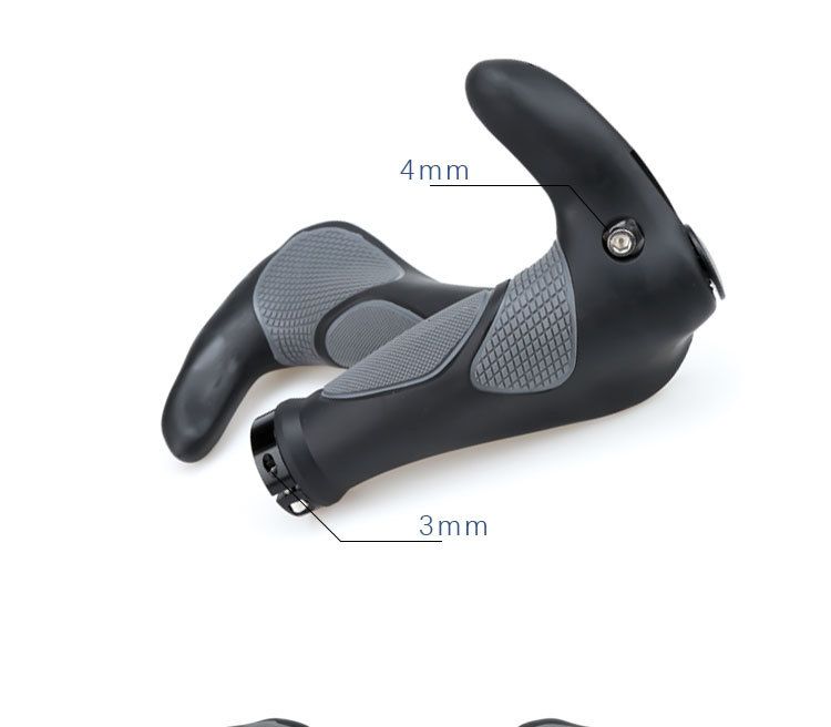 Bike Handlebar Grips, Soft Gel Inserts Shock Resistance Ergonomics Comfort Design,for MTB Bicycle Mountain Bike Grip(Carrying a horn handle)