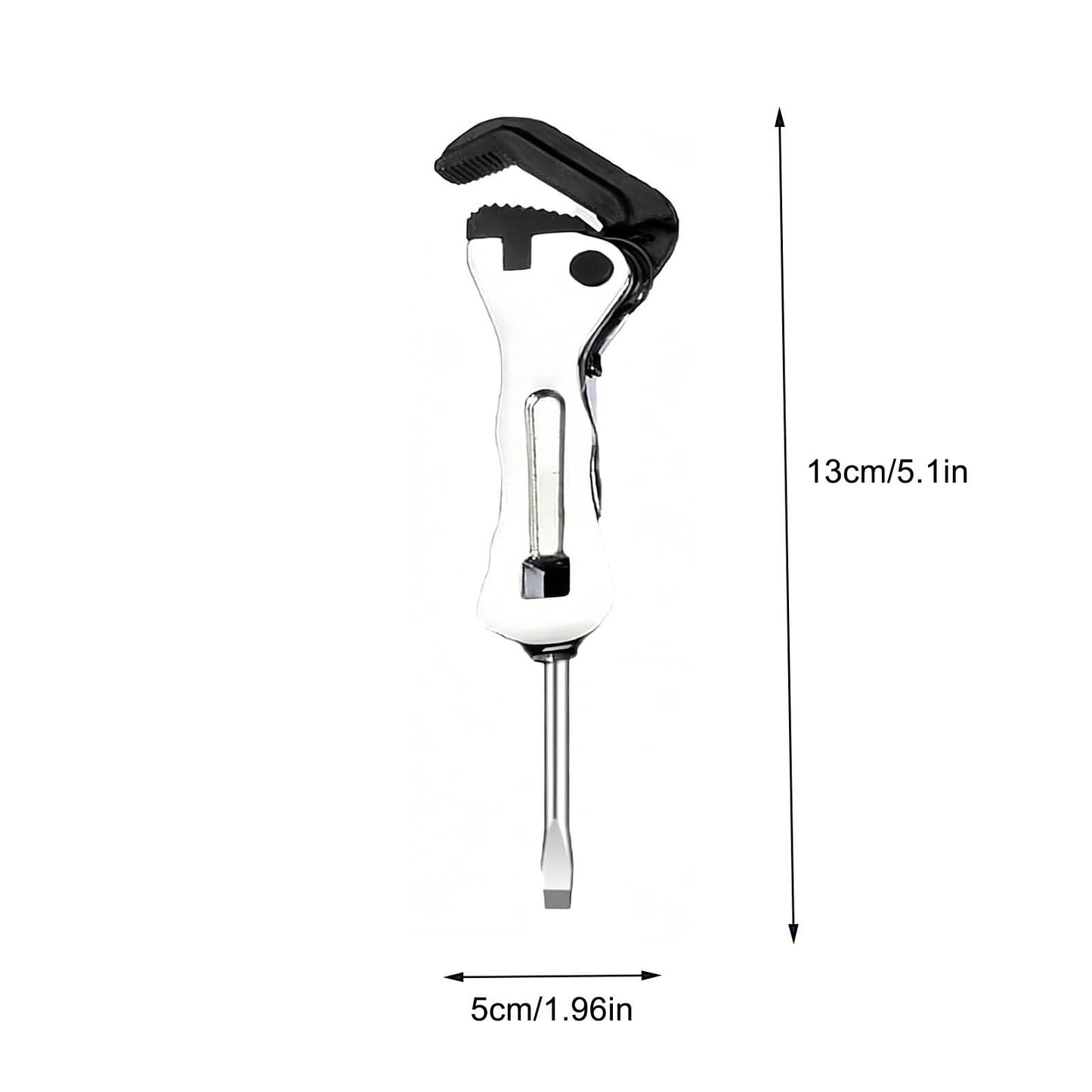 Micro Stubby Self-Adjusting Wrench, Ergonomic Short Handle Design Micro Stubby Wrench - Self Adjusting Pipe Vise Tool,