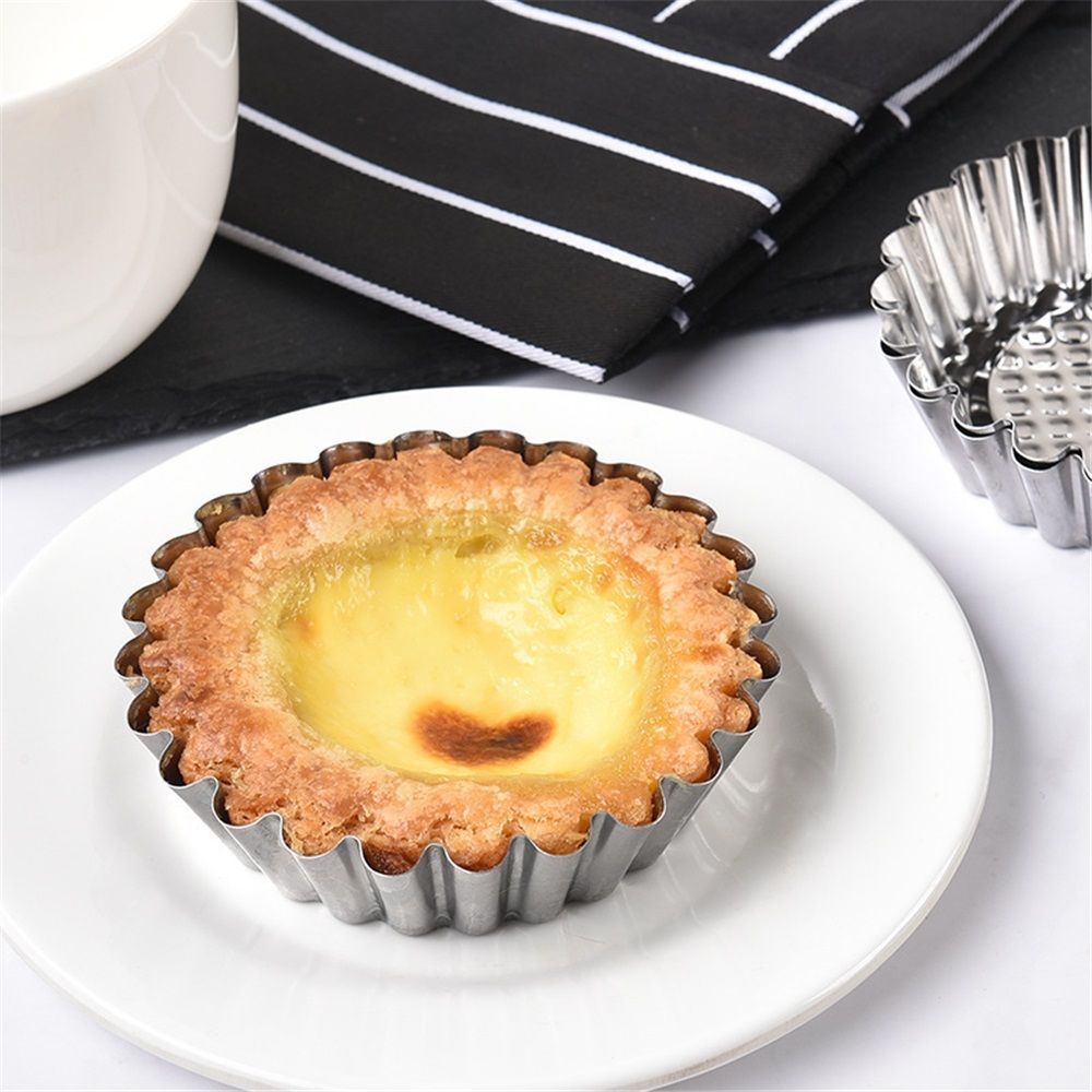 20 Packs Cupcake Mold, 3inch Stainless Steel Mini Pie Tartlet Cupcake Cake Muffin Mold Tin Pan Baking Tool