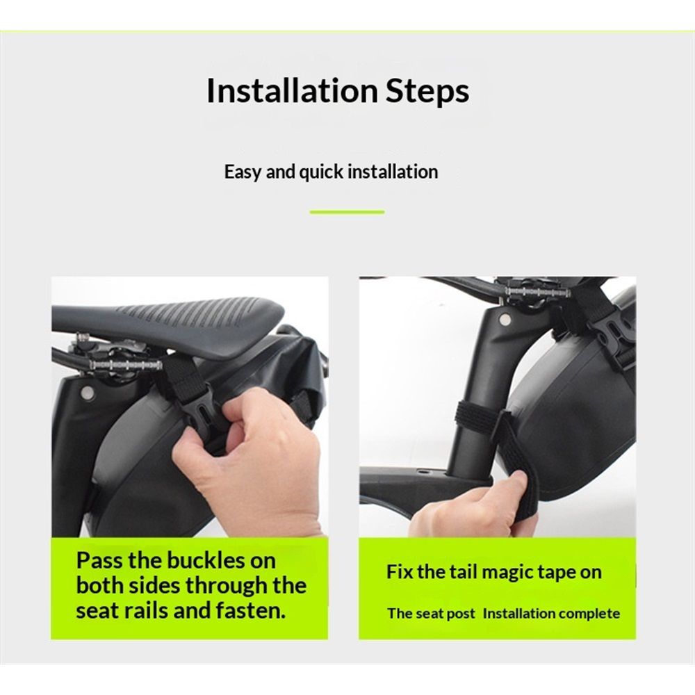 Wedge DryBag with Strap Mount - Bicycle Seat Pack,Mountain Road Bike Seat Bag Bicycle Bag Professional Cycling Accessories
