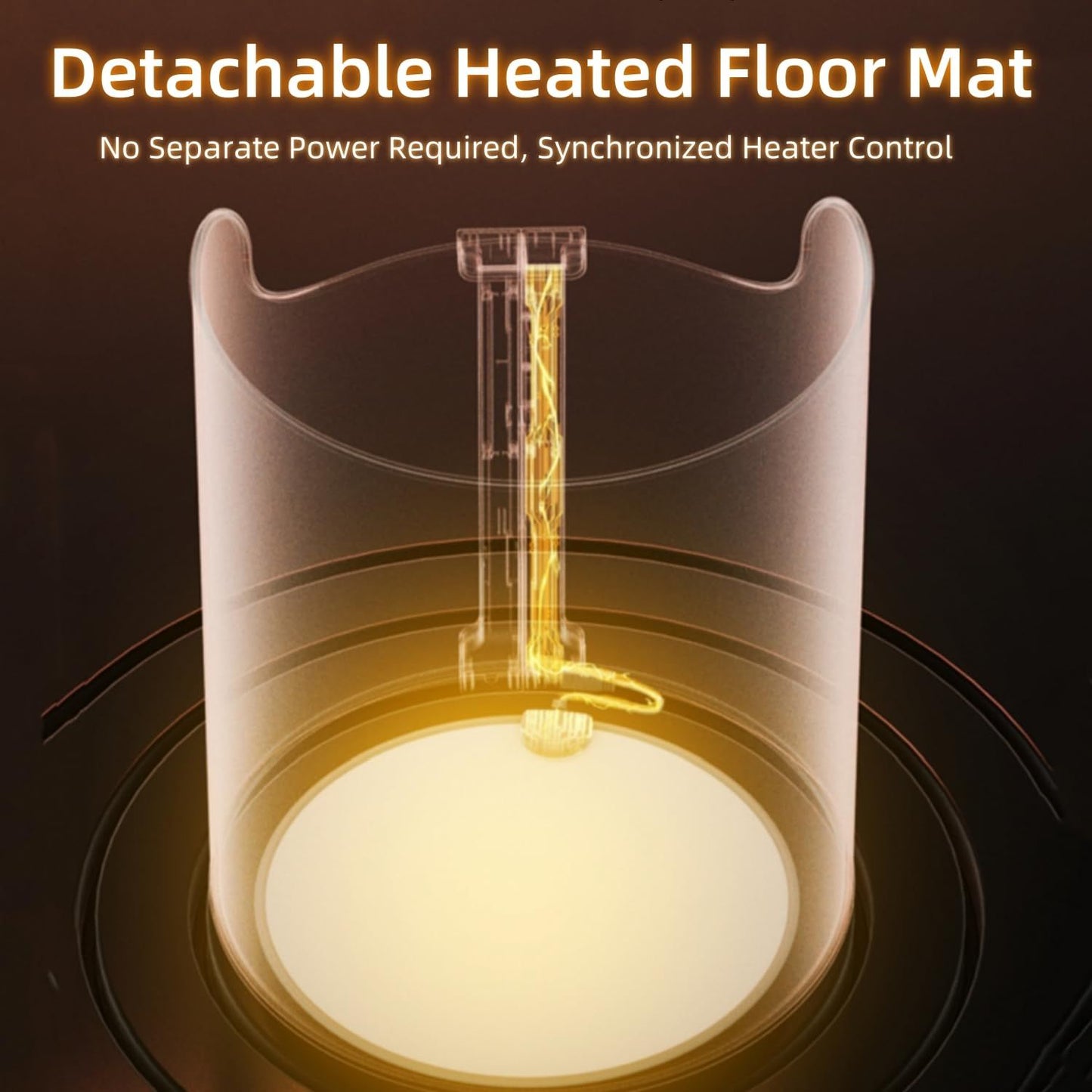 Under Desk Heater, 150W Quiet Foot Warmers for Feet with Detachable Foot Heating Pad, Graphene Radiant Heat Panel with Thermostat & Timer, Portable Energy-Saving for Office/Home,8 Heat Levels