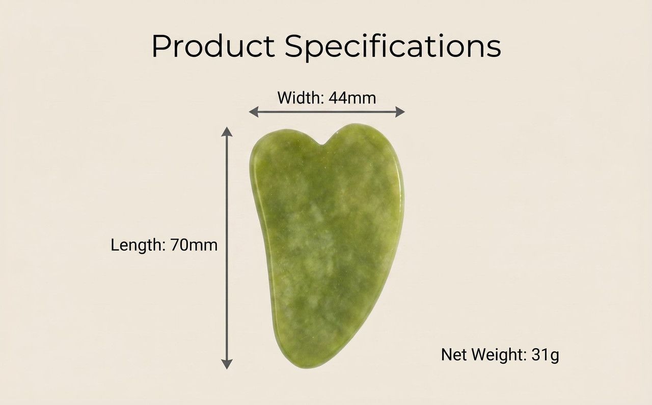 Natural Xiuyu Jade Heart‑Shaped Gua Sha Board(10 pieces)