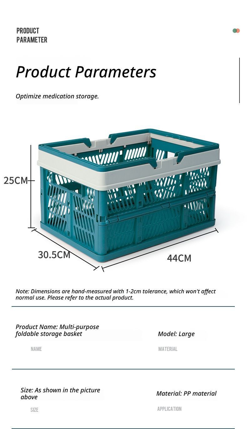 Folding picnic basket-Blue with Gray