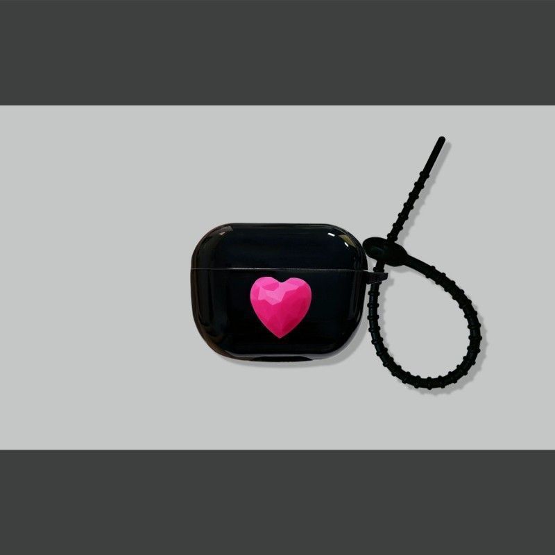 Solid Black Soft Case + Hook AirPods Pro