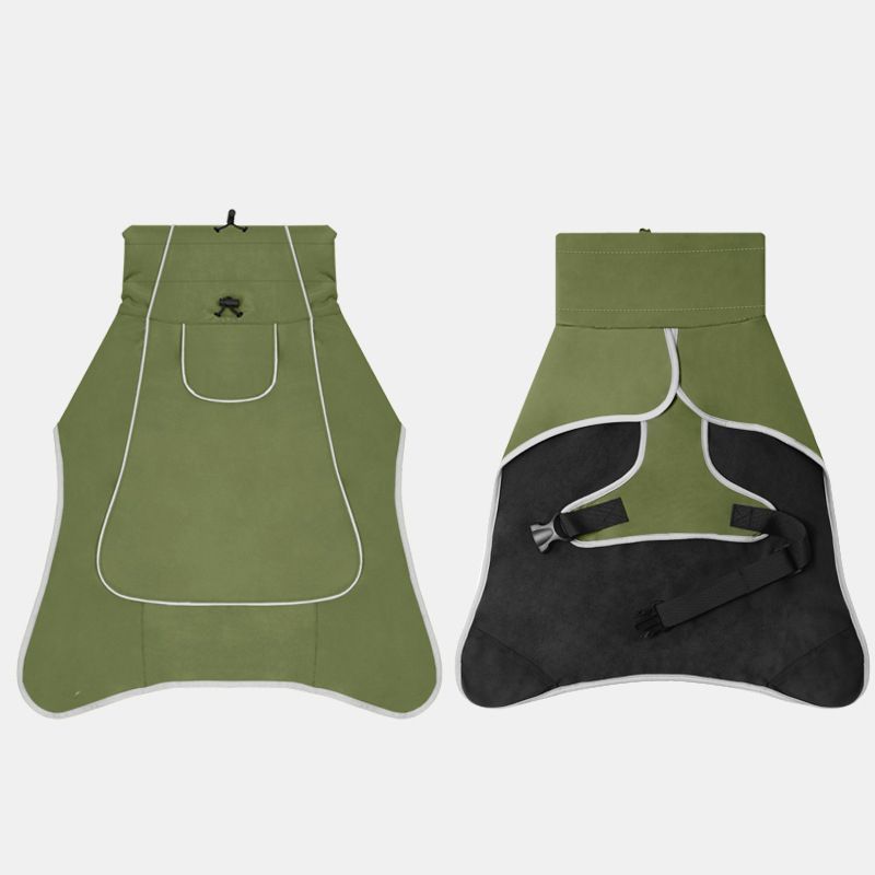 Winter Warm Pet Coat, Outdoor Cold Proof Dog Jacket-olive green