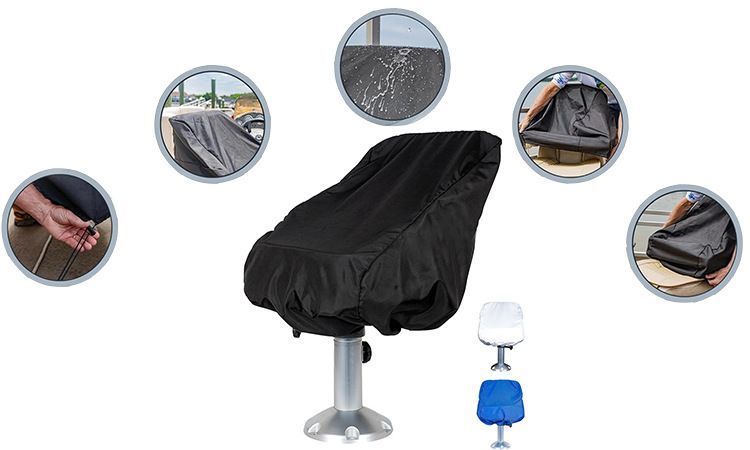 Waterproof Gray Large Boat Captain Seat Cover