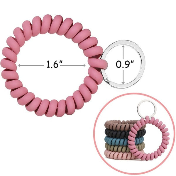 6PCS Stretchable Bracelet Wristlet Keychain Wrist Keychain Wris