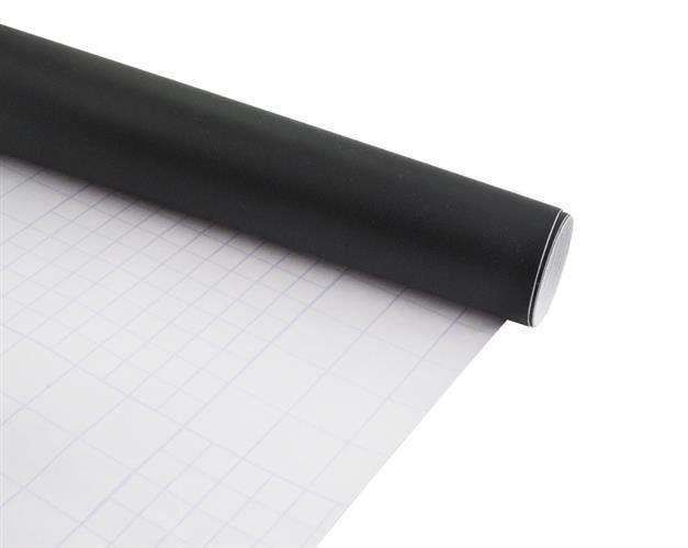 Reusable Self-Adhesive Chalk Poster with Crayons, Black
