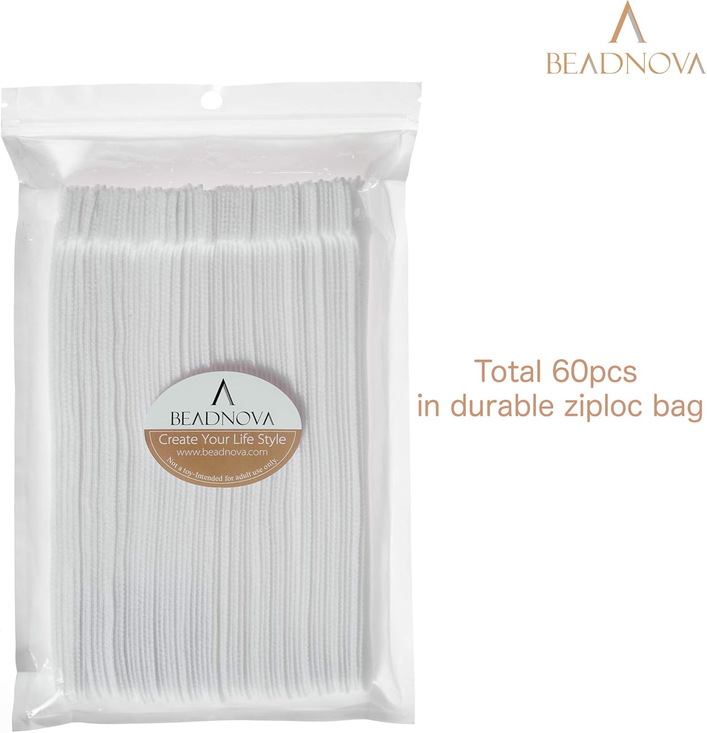 Adjustable Cable Straps Cable Ties Adjustable Cord Wire Organizer for Cord Management (8 Inches, 60 Pieces, White)