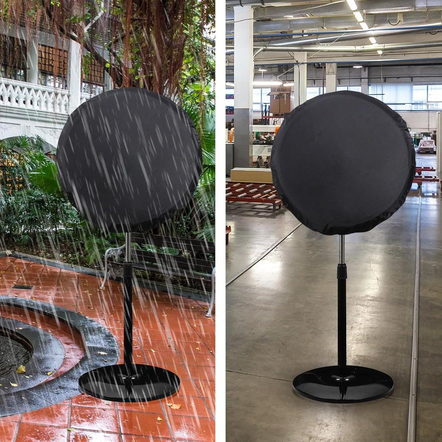 Industrial Heavy Duty Waterproof & Dustproof Fan Cover for 16-20" Stand Pedestal Fan, Wall Mount and Outdoor/Patio Use, Suitable for Indoor/Outdoor