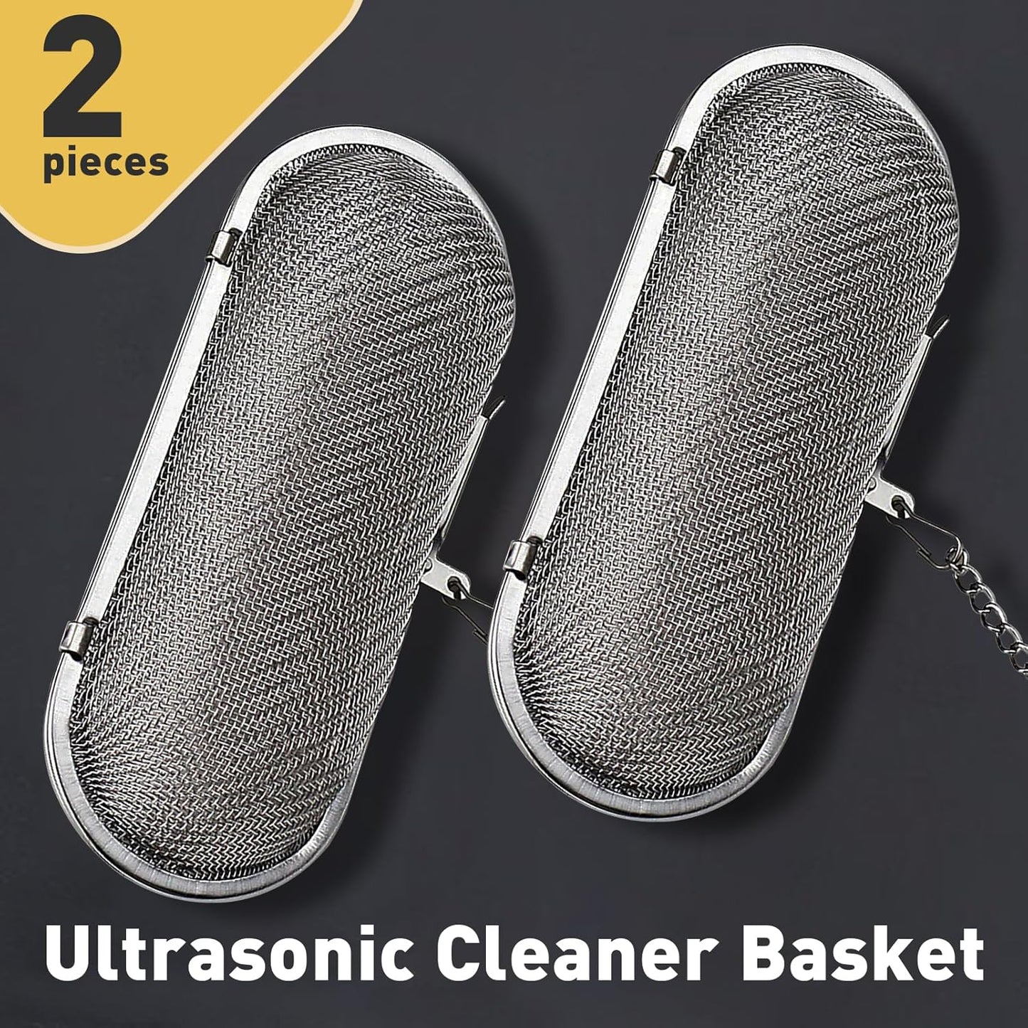 Ultrasonic Cleaner Basket, Stainless Steel Basket for Ultrasonic Jewelry Cleaner, Jewelry Steam Cleaner Basket Small Parts Washing Basket for Jewelry, Watch Parts