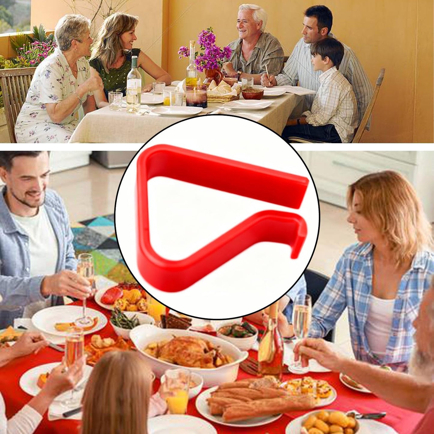 Transparent Clear Tablecloth Clips, Plastic Table Cloth Clips,Table Cover Holder Clamps,Table Cloth Holder for Christmas Home Wedding Party Indoor Outdoor Camping Picnic
