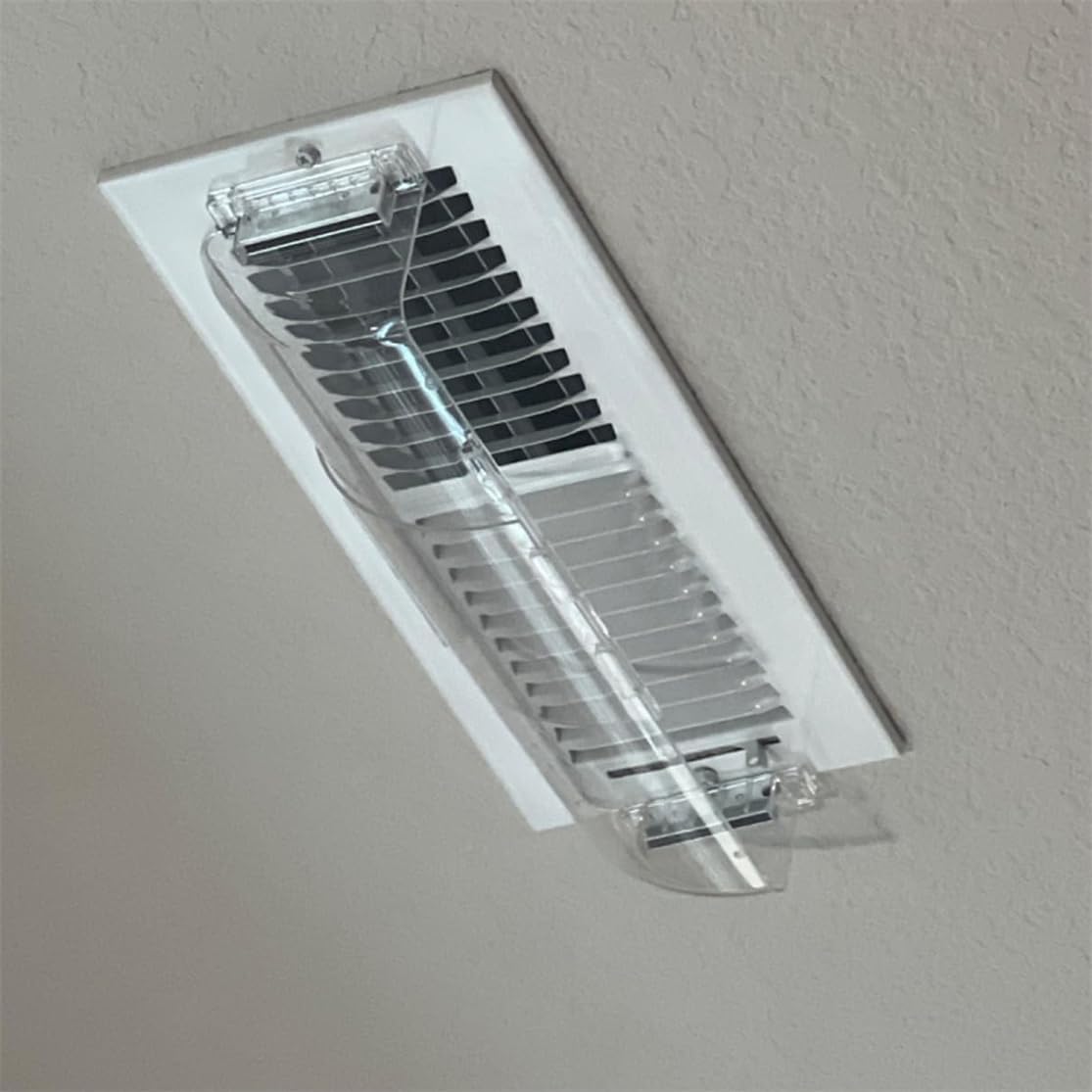 Air Vent Deflectors Adjustable Heat and Vent Cover Clear 2PCS Magnetic Air and Heat Deflector for Floor Vent Sidewalls and Ceiling Registers,8”-11”