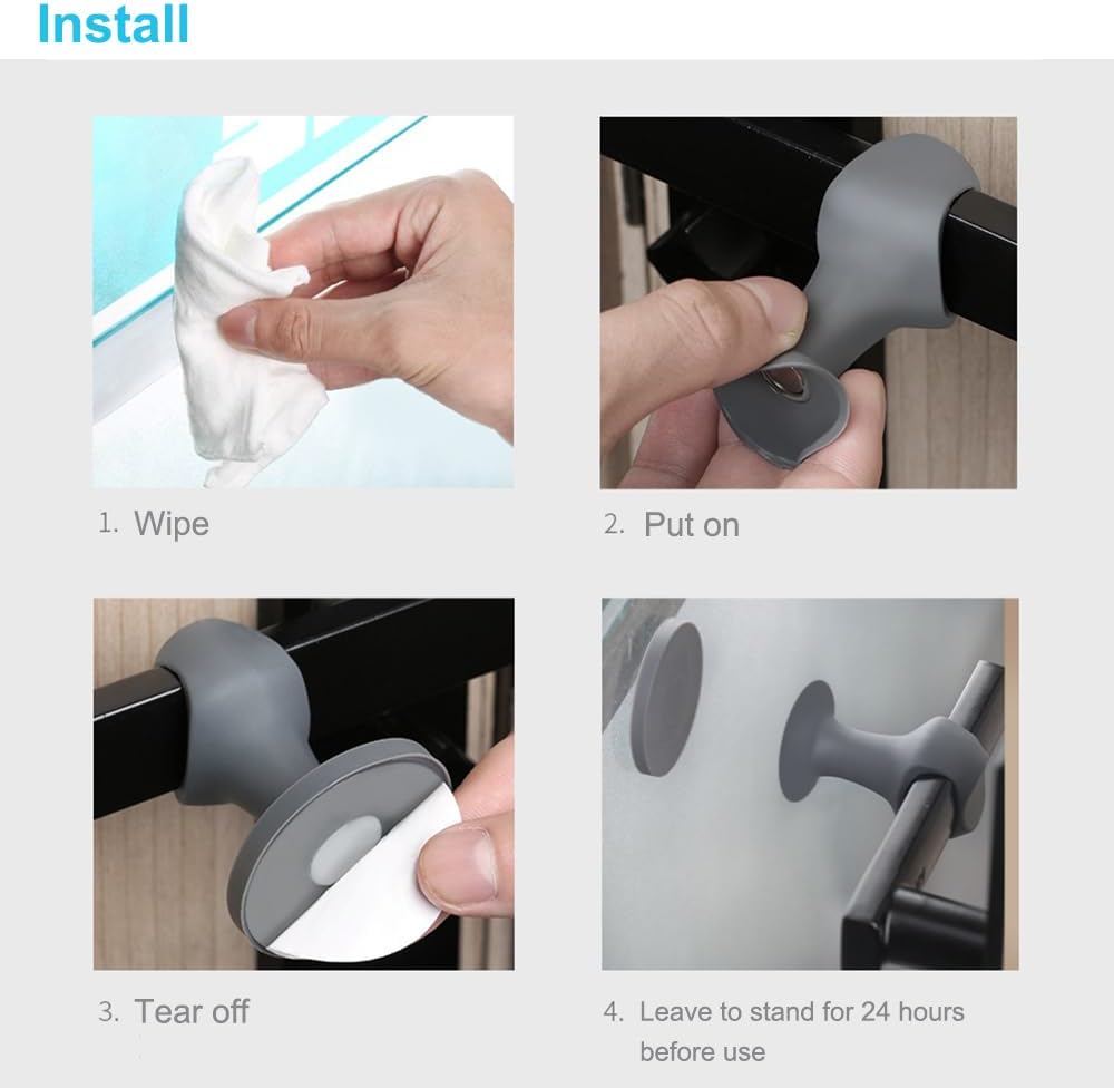 Door Stopper Door Holder 1 Piece Door Buffer Door Stop for Indoor Outdoor Use Brown