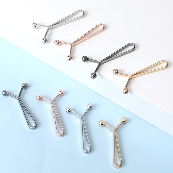 8-Pack Waistband Clips with Hook - Adjustable Waist Tightener for Pants - No Belt Needed