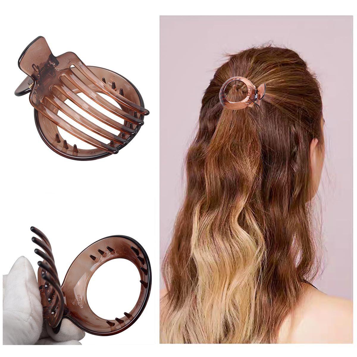 4 PCS Small Flat Hair Clips for Thin Hair Non-slip Hair Catch Jaw Clamp, Resilient Spring Action Perfect Everyday Accessory Clamps Hair Accessories for Women Girls