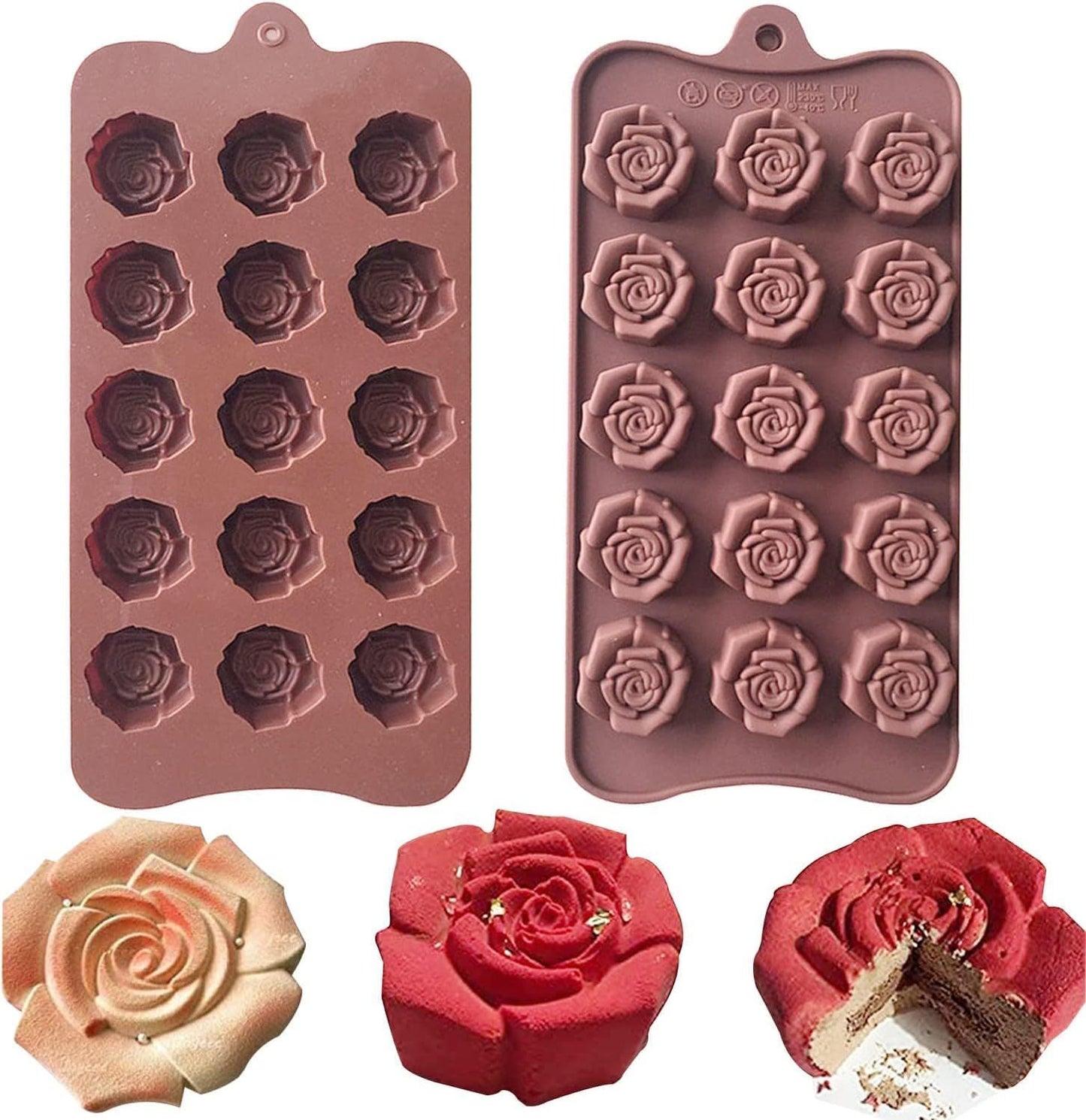 2 Pack Chocolate Silicone Molds Candy Mold
